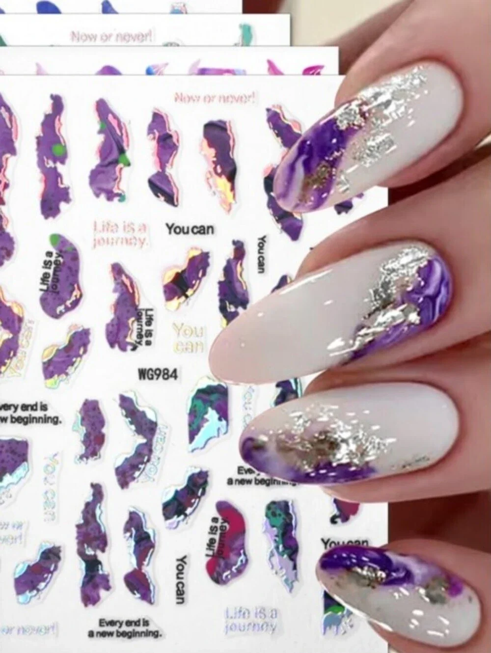 Trendy Self Adhesive Nails Art Transfer Sticker